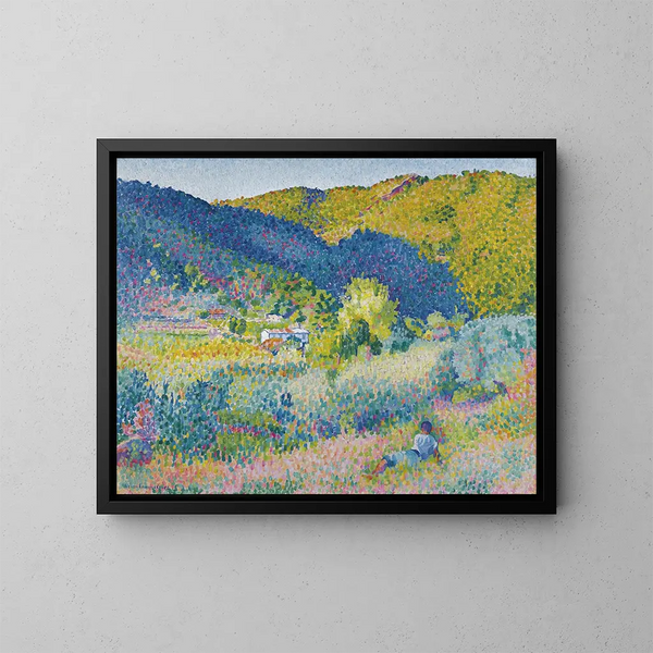 Krajobraz z łańcucha Maures - Henri-Edmond Cross — oprawiony obraz na ścianie