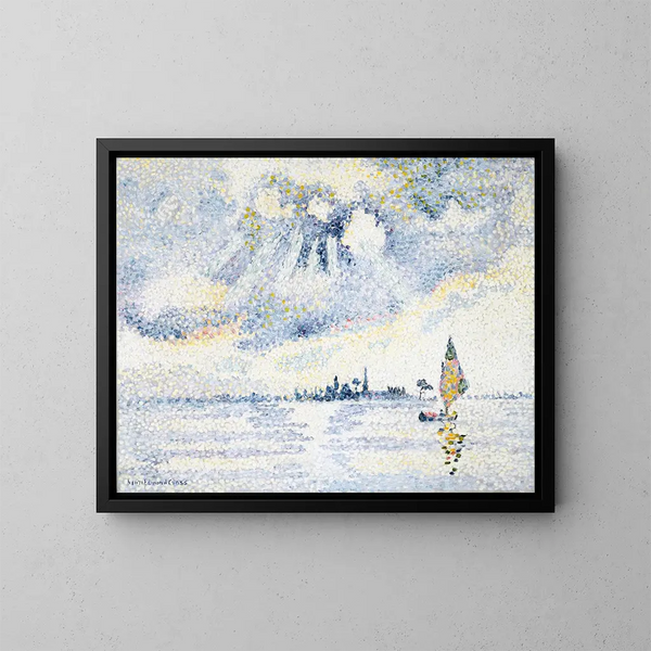 Zachód słońca nad laguną w Wenecji - Henri-Edmond Cross — oprawiony obraz na ścianie