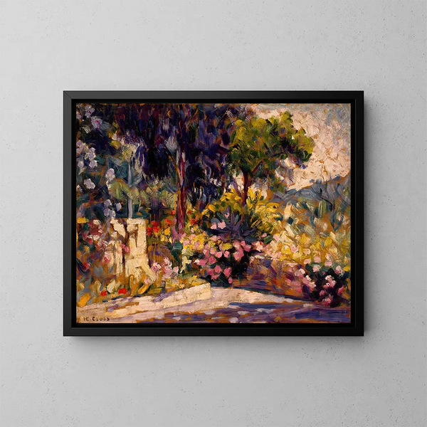 La terrasse fleurie - Henri-Edmond Cross — oprawiony obraz na ścianie