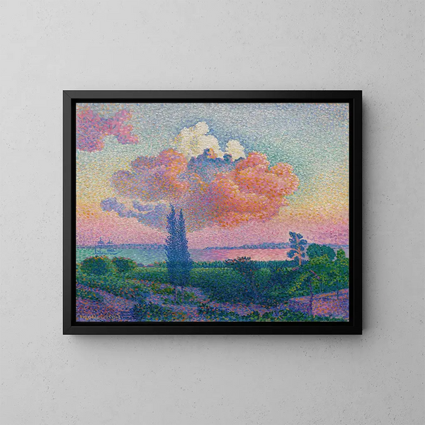 Różowe chmury - Henri-Edmond Cross — oprawiony obraz na ścianie