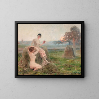 L'heure enchantée - Henri-Eugène Delacroix — oprawiony obraz na ścianie