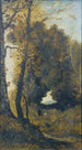 Myśliwy i jego pies - Henri-Joseph Harpignies — widok dzieła