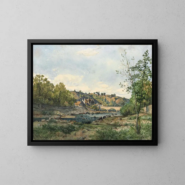 Jeż - Henri-Joseph Harpignies — oprawiony obraz na ścianie