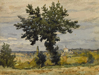 L'drzewo na skraju drogi - Henri-Joseph Harpignies — widok dzieła