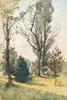 Dom w lesie w Famars - Henri-Joseph Harpignies — widok dzieła
