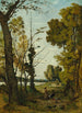 Czytanie w lesie - Henri-Joseph Harpignies — widok dzieła