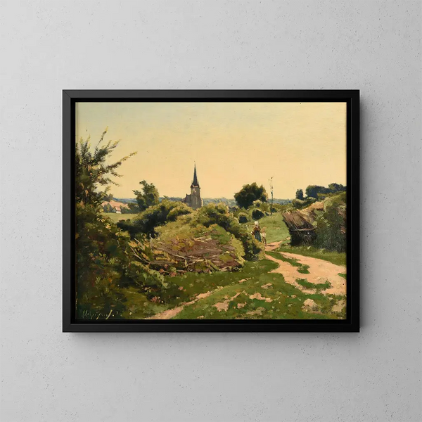 Czas słońca w Saint-Priv - Henri-Joseph Harpignies — oprawiony obraz na ścianie