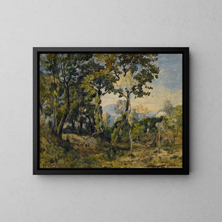 Villefranche - Henri-Joseph Harpignies — oprawiony obraz na ścianie