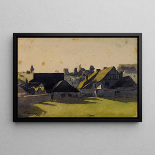 HenriJoseph Harpignies - Vue dun village.webp