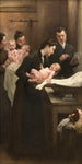 L dzieło kropli mleka w przychodni Belleville tryptyk - Henri Jules Jean Geoffroy — widok dzieła