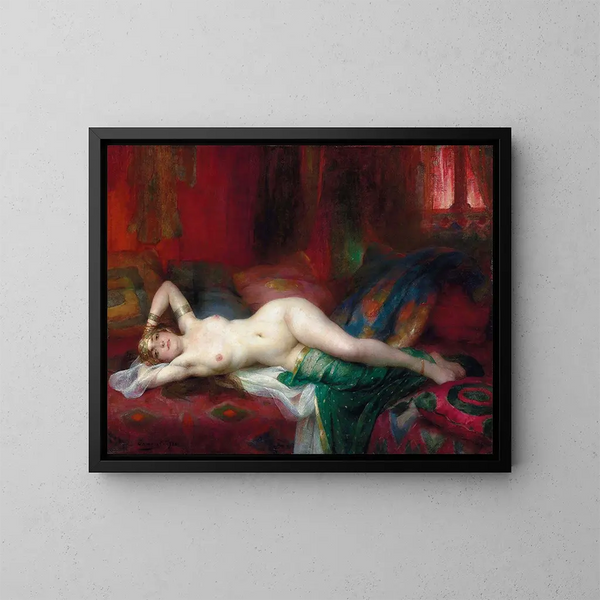 Odalisque - Henri Adrien Tanoux — oprawiony obraz na ścianie