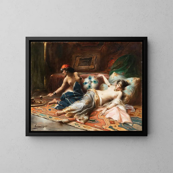Odalisques - Henri Adrien Tanoux — oprawiony obraz na ścianie