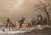 Zimowa przejażdżka bryczką - Henri Auguste d'Ainecy Montpezat — widok dzieła