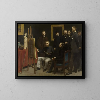 Warsztat w Batignolles - Henri Fantin-Latour — oprawiony obraz na ścianie