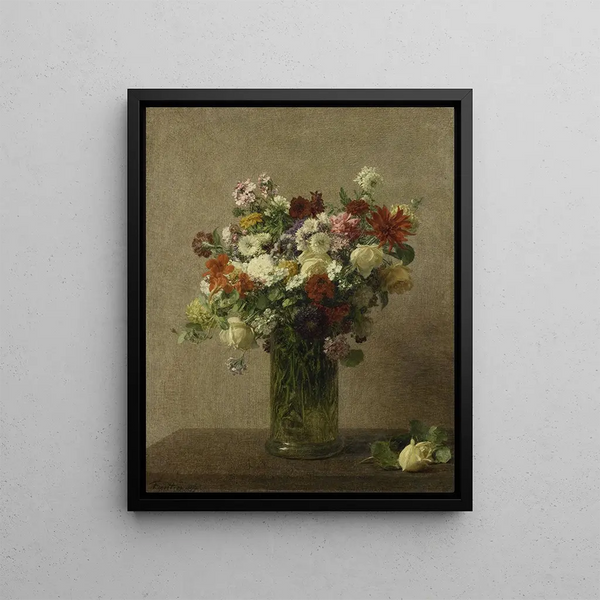 Kwiaty Normandii - Henri Fantin-Latour — oprawiony obraz na ścianie