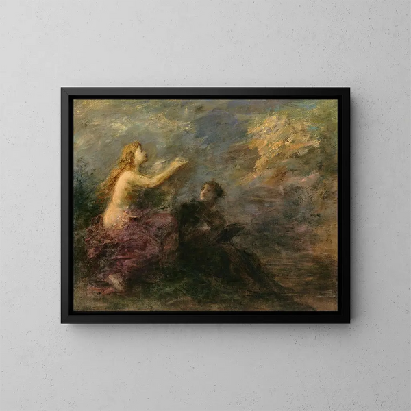 Inspiracja - Henri Fantin-Latour — oprawiony obraz na ścianie