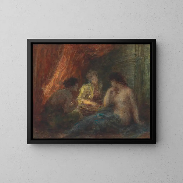 Le jeu - Henri Fantin-Latour — oprawiony obraz na ścianie
