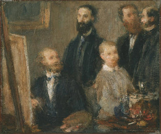 Manet w jego pracowni - Henri Fantin-Latour — widok dzieła