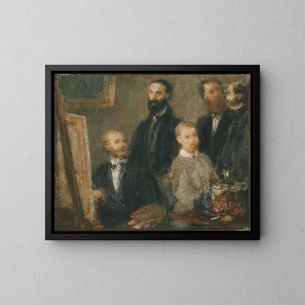 Manet w jego pracowni - Henri Fantin-Latour — oprawiony obraz na ścianie
