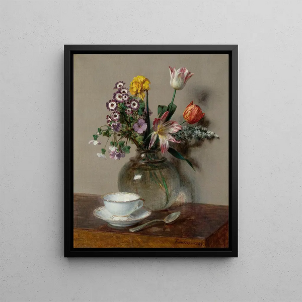 martwa natura: Filiżanka kawy - Henri Fantin-Latour — oprawiony obraz na ścianie