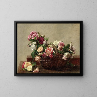 Henri FantinLatour - Panier de roses.webp