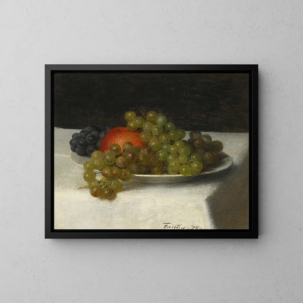 Jabłka i winogrona - Henri Fantin-Latour — oprawiony obraz na ścianie