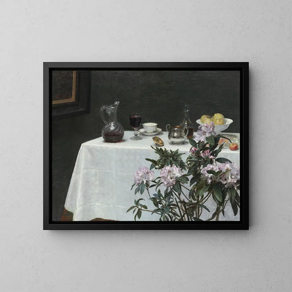 Martwa natura w rogu stołu - Henri Fantin-Latour — oprawiony obraz na ścianie