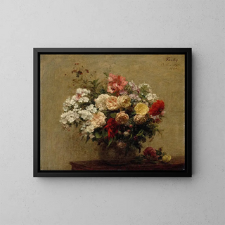 Letnie kwiaty - Henri Fantin-Latour — oprawiony obraz na ścianie