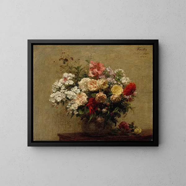 Letnie kwiaty - Henri Fantin-Latour — oprawiony obraz na ścianie