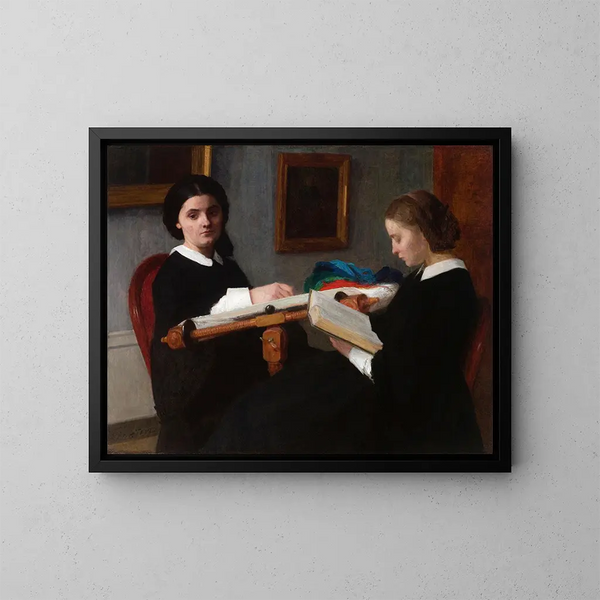 Les Deux Sœurs - Henri Fantin-Latour — oprawiony obraz na ścianie