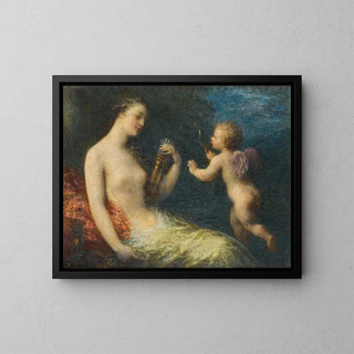 Wenus i Kupidyn - Henri Fantin-Latour — oprawiony obraz na ścianie
