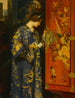 Kontemplacyjny portret młodej kobiety w orientalnej sukni - Henri Gaston Darien — widok dzieła