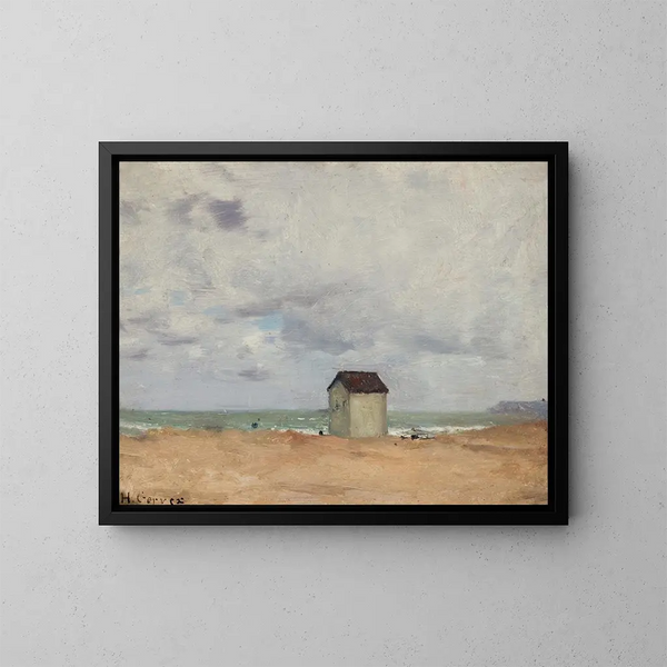 Plaża w Trouville - Henri Gervex — oprawiony obraz na ścianie