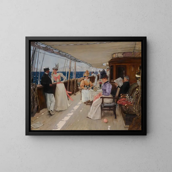 Yachting w archipelagu - Henri Gervex — oprawiony obraz na ścianie
