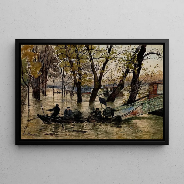 Henri Laurent Mouren - La Seine au PontNeuf lors de la crue de 1896.webp