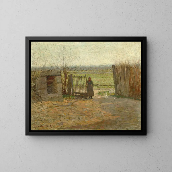 La porte de la ferme - Henri Le Sidaner — oprawiony obraz na ścianie