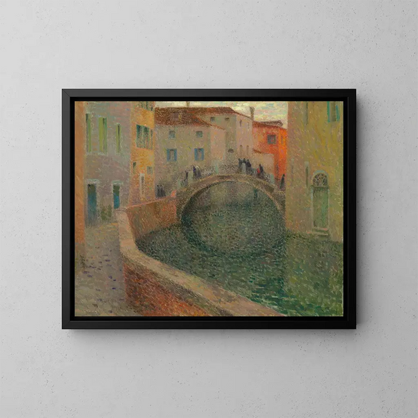 Le petit canal, soir gris, Venise - Henri Le Sidaner — oprawiony obraz na ścianie