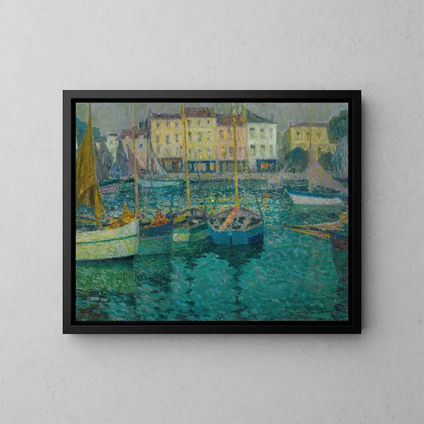 Les Barques à La Rochelle - Henri Le Sidaner — oprawiony obraz na ścianie