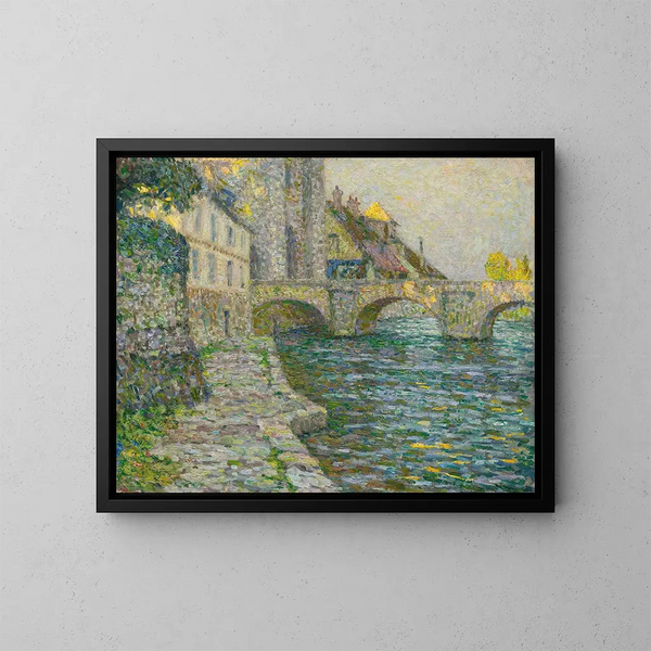 Szary poranek w Moret - Henri Le Sidaner — oprawiony obraz na ścianie
