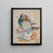 Kobieta w ogrodzie - Henri Lebasque — oprawiony obraz na ścianie