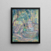 Saint - Tropez, dwie młode dziewczyny przy fontannie - Henri Lebasque — oprawiony obraz na ścianie