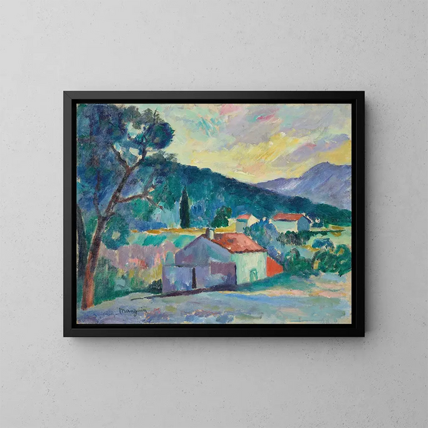 Le Mas de Saint-Tropez - Henri Manguin — oprawiony obraz na ścianie