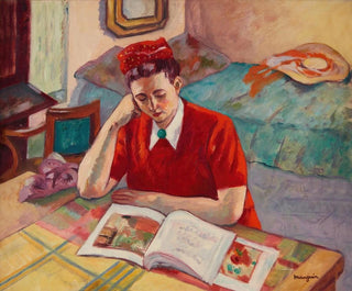 Odette w czerwonym turbanie - Henri Manguin — widok dzieła