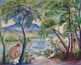 Krajobraz z pływaczkami - Henri Manguin — widok dzieła