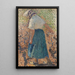 Młoda kobieta w winnicach - Henri Martin — oprawiony obraz na ścianie