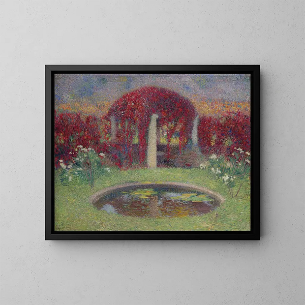 Le Bassin et la tonnelle - Henri Martin — oprawiony obraz na ścianie