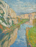 Le Lot u stóp klifów Saint-Cirq-Lapopie - Henri Martin — widok dzieła