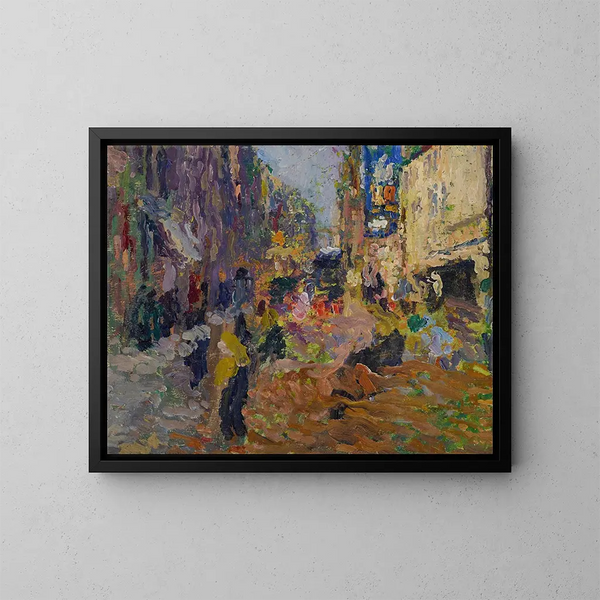 scena uliczna - Henri Martin — oprawiony obraz na ścianie