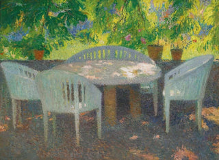 Pod wielkim kasztanowcem w Marquayrol - Henri Martin — widok dzieła