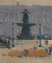 Jedna z fontann na placu de la Concorde, Paryż - Henri Martin — widok dzieła